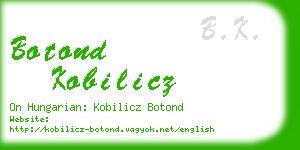 botond kobilicz business card